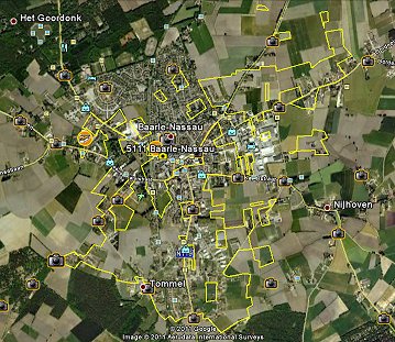 Baarle as seen in Google Earth