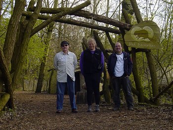 Joe, LBK, and JC at earthcache GC144Q0. One might recognize us as the bandmembers of ZZ-top :-)