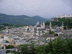 View on Salzburg from the Mönchsberg