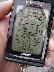 This is what my Garmin read when I turned it on at the Central Station in Newcastle